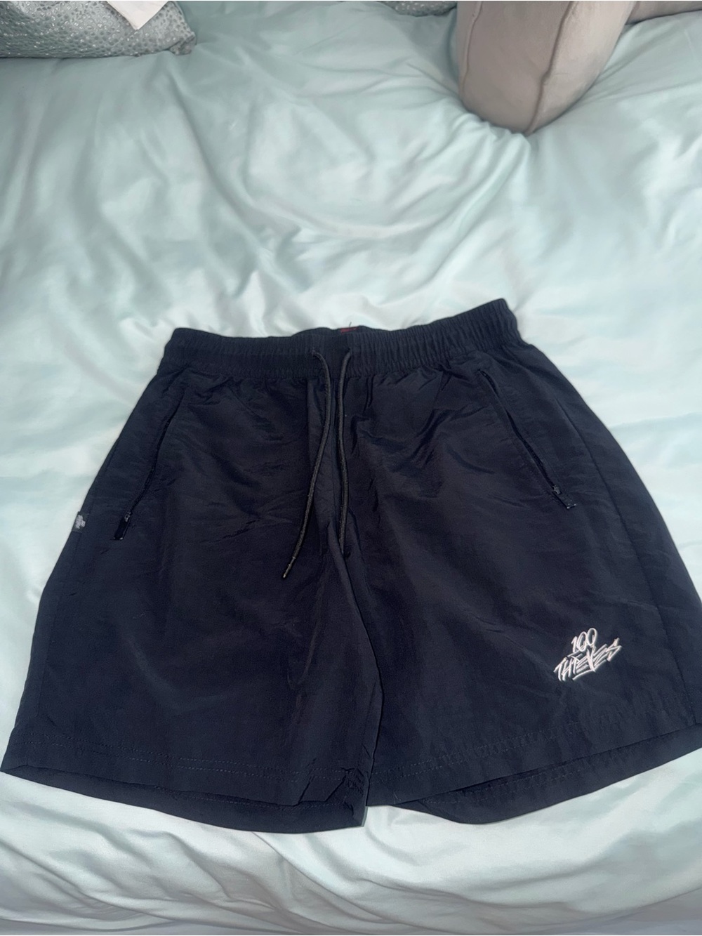 100 Thieves Men's Black Nylon Foundation Shorts Limited Edition